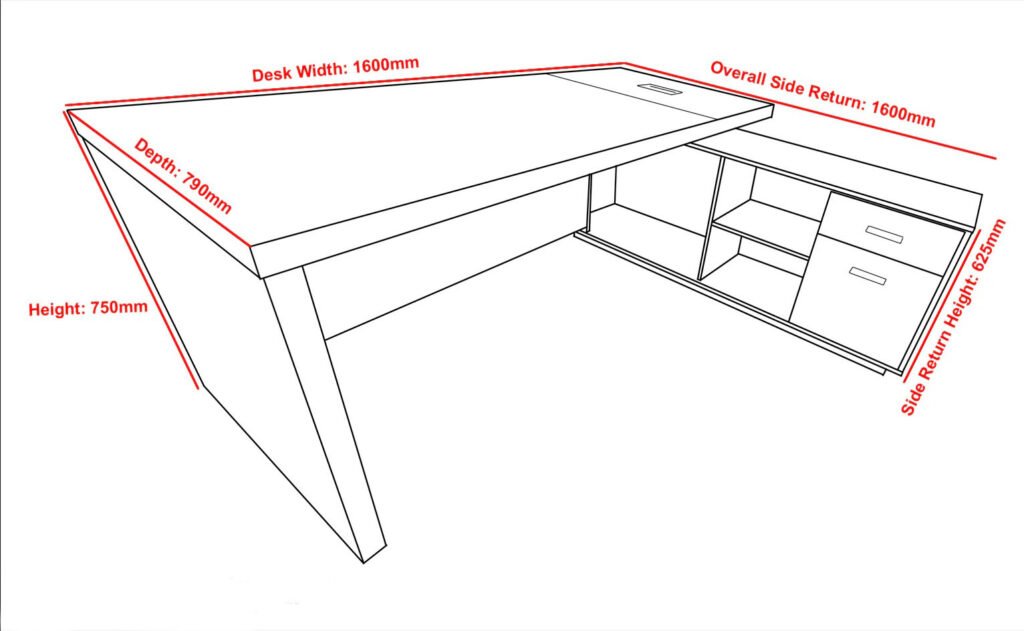 Desk dimensions and space planning guide