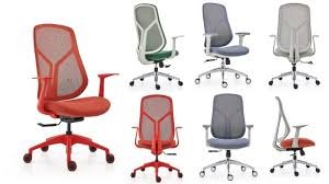 Collection of different office chairs shown together