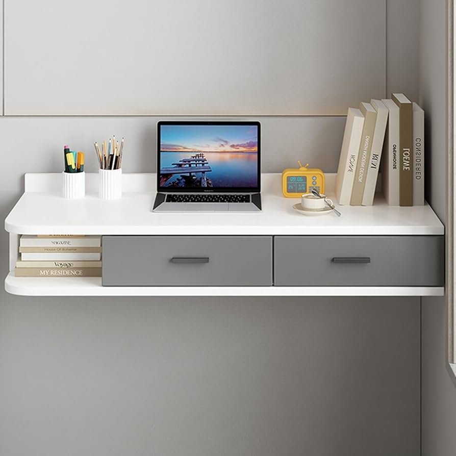 Multi-functional wall-mounted desk with storage