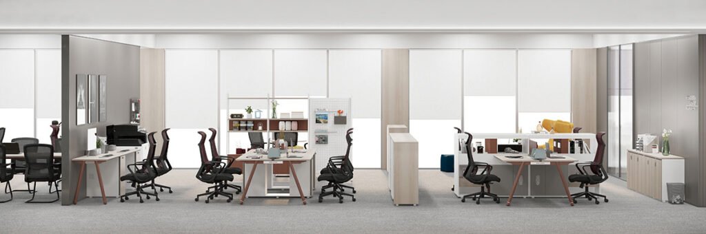 A variety of ergonomic office chairs